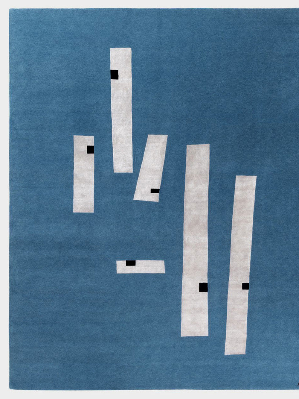 Macchine Inutili Rug in Azur by Bruno Munari for AMINI