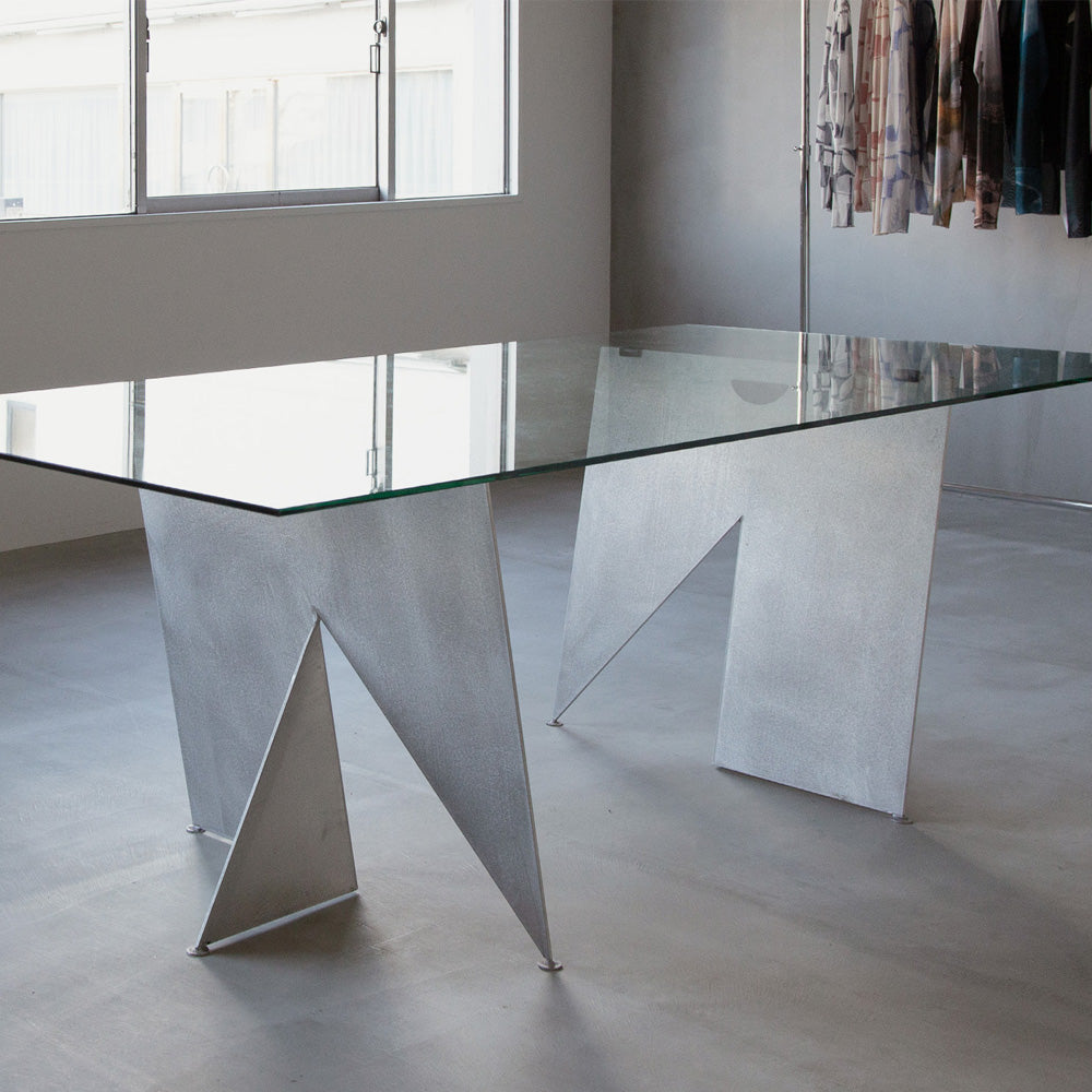 ETRETAT Glass Top Table by Hiroyuki & Agnès Yamakado for YAMAKADO