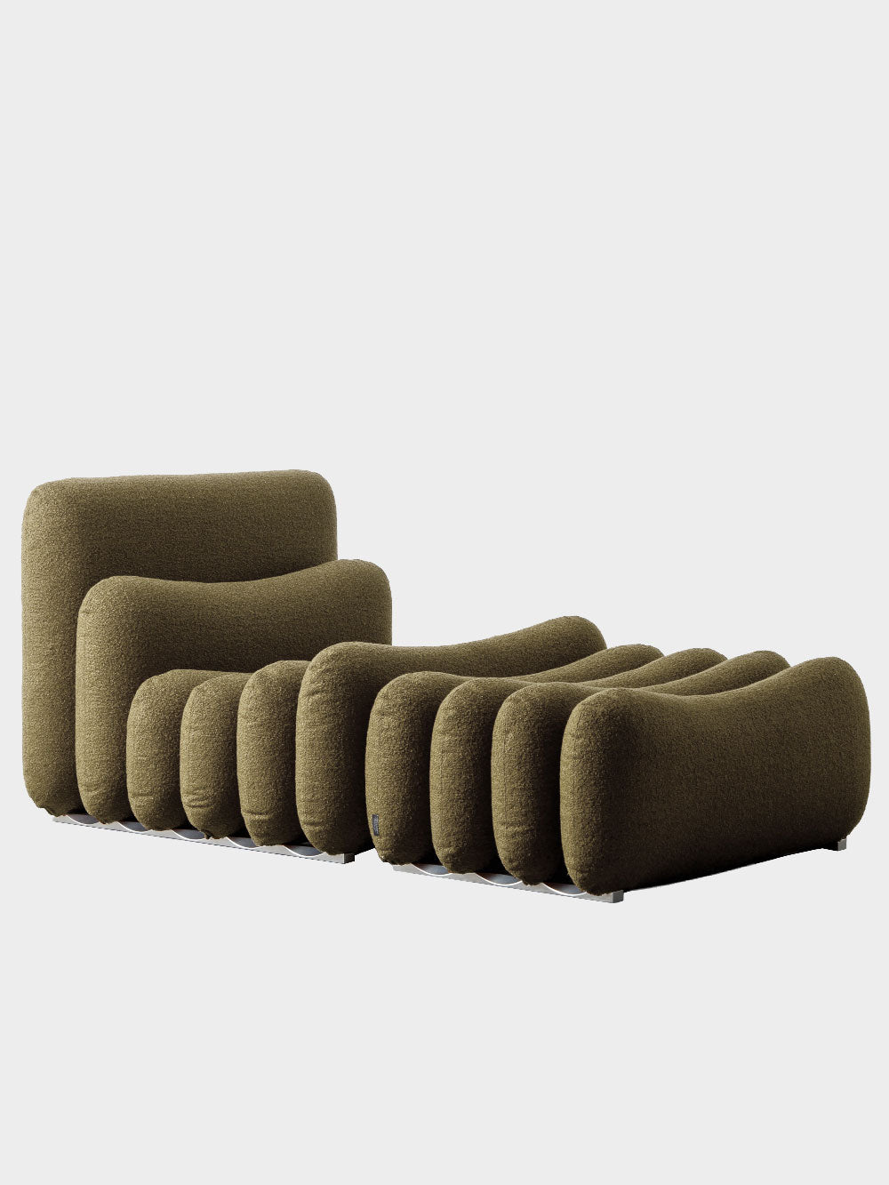 Additional System Armchair + Ottoman by Joe Colombo for Tacchini