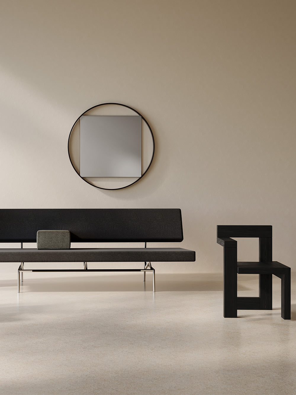 BR02 Chrome Frame Sofa Bed  by Martin Visser for Pastoe