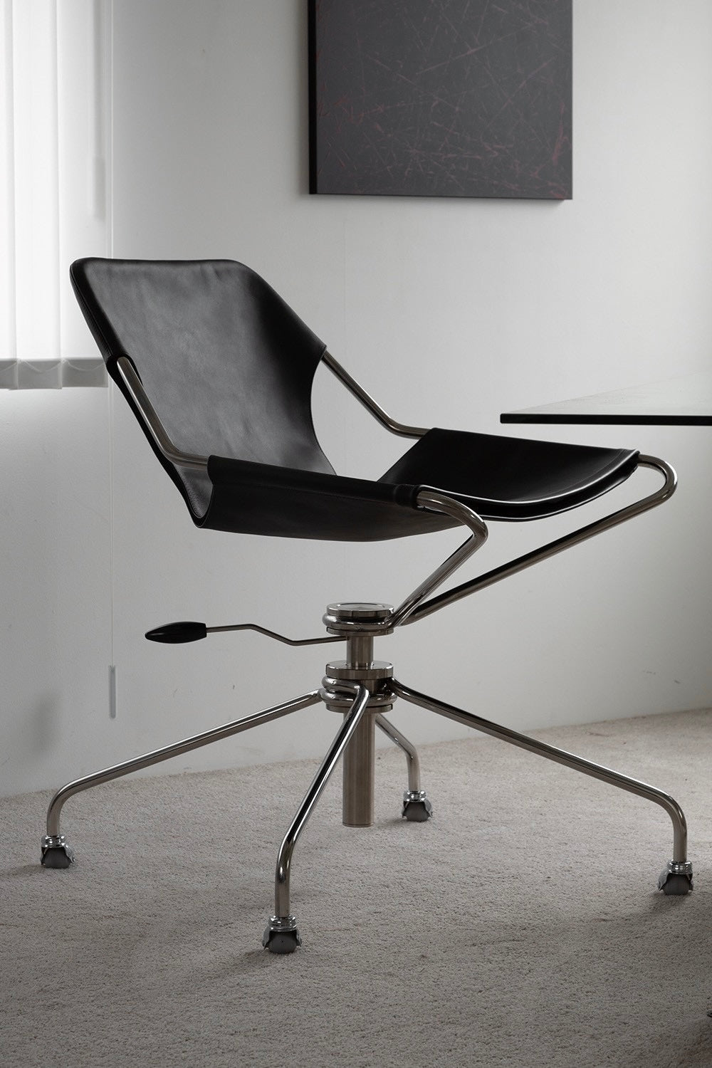 Paulistano Office Chair by Paulo Mendes da Rocha for OBJEKTO in Stainless Frame