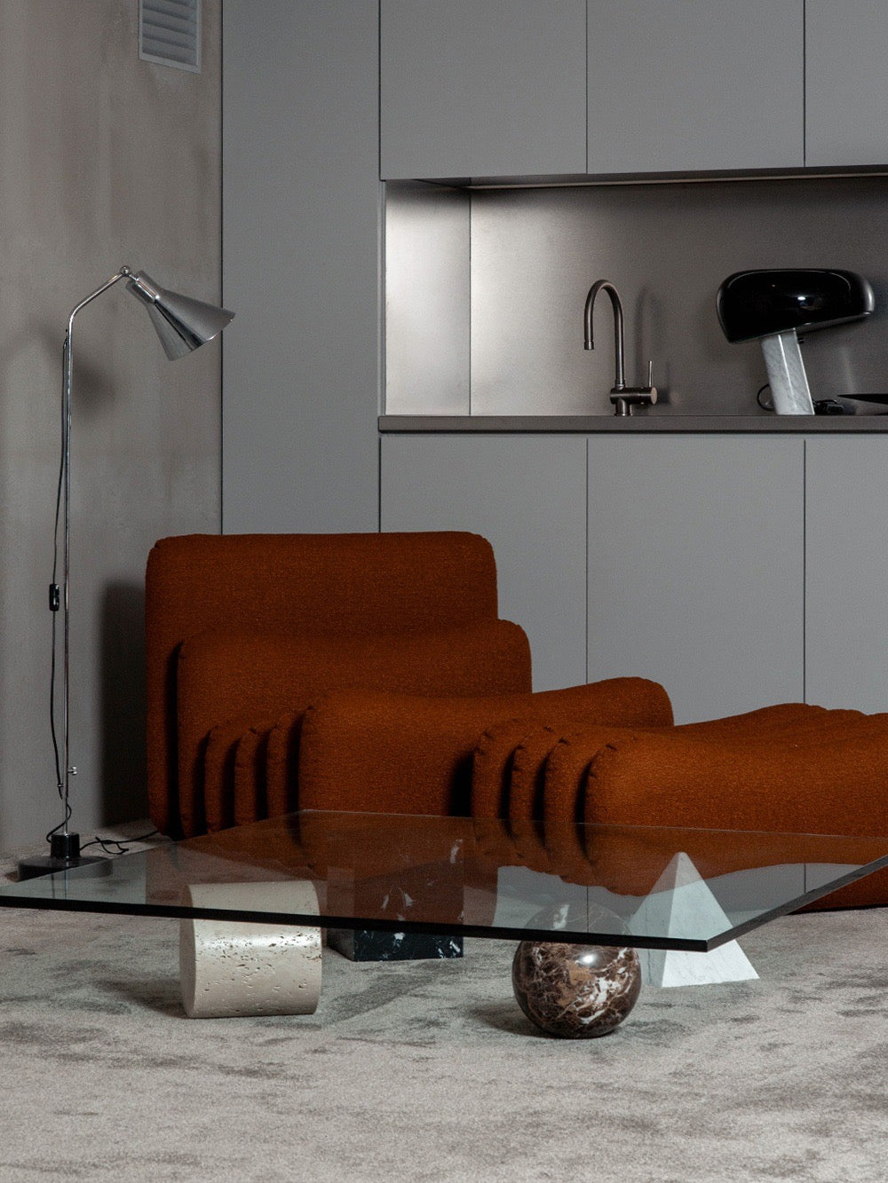 Additional System Armchair + Ottoman by Joe Colombo for Tacchini