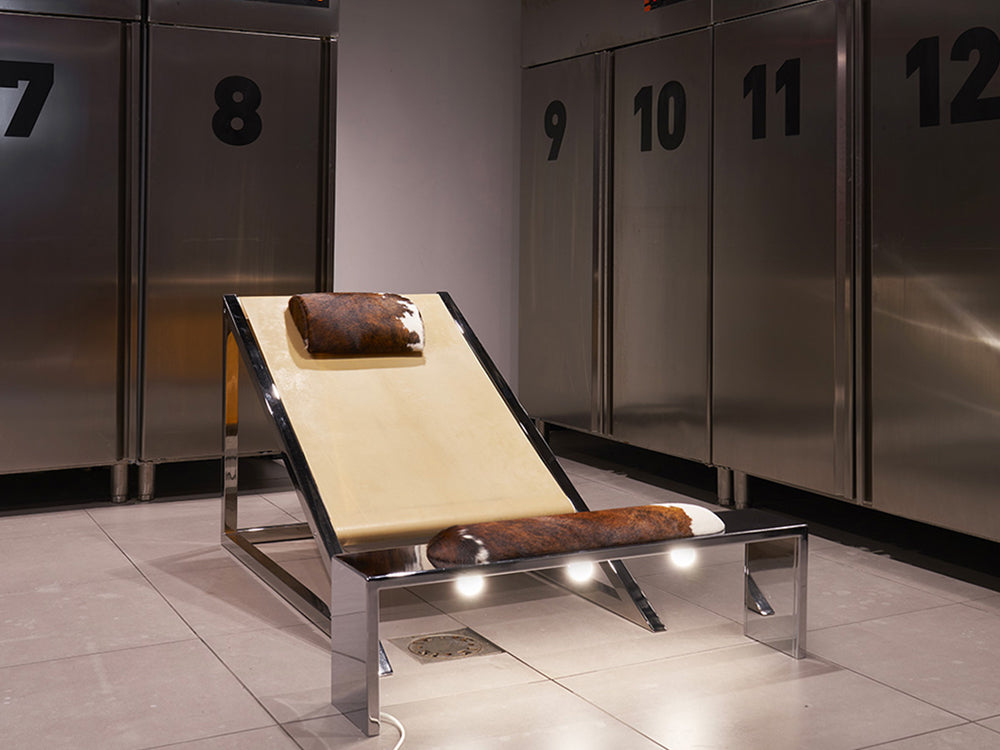 Mies Armchair + Foot stool by Archizoom Associati for Poltronova