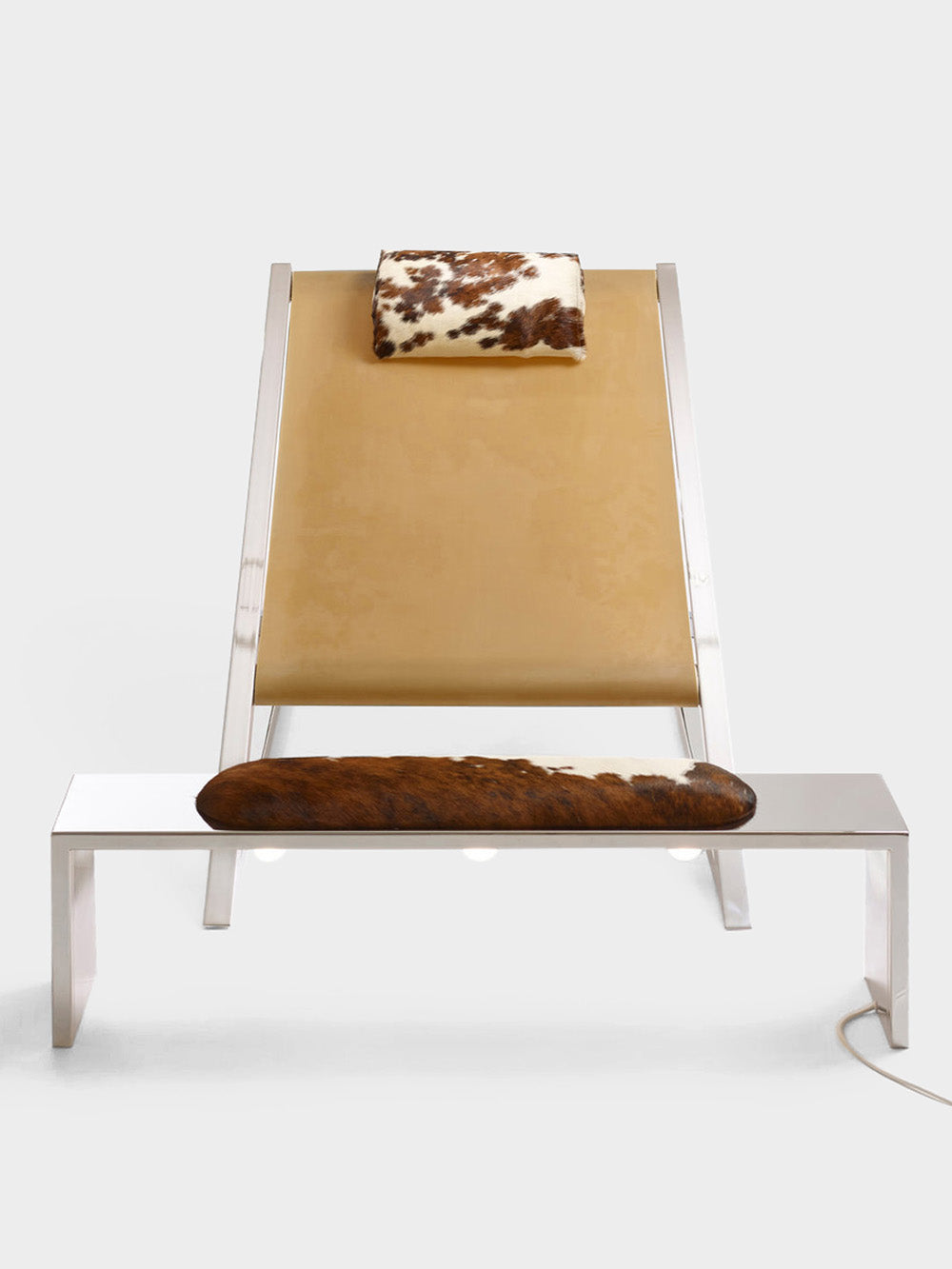 Mies Armchair + Foot stool by Archizoom Associati for Poltronova