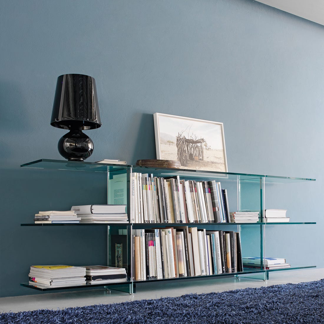TESO Glass Console Shelf by Renzo Piano for FontanaArte