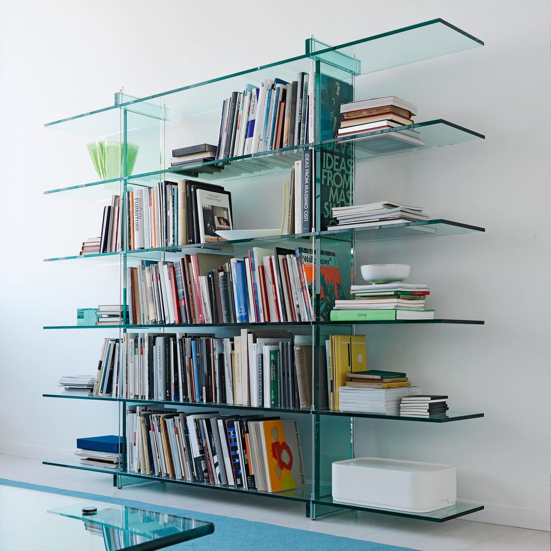 TESO Glass Book Shelf by Renzo Piano for FontanaArte
